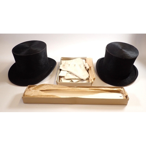 976 - Two silk top hats by Forsyth (23