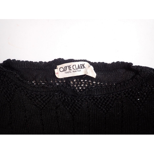 983 - An Ossie Clark black crochet jumper