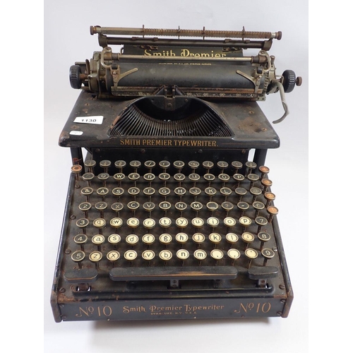 1130 - An antique Smith Premier No 10 typewriter