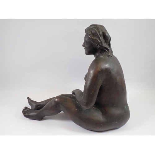 1151 - Maria Grazia Sangiorgi-Feddern bronze of a nude, signed, 30cm tall