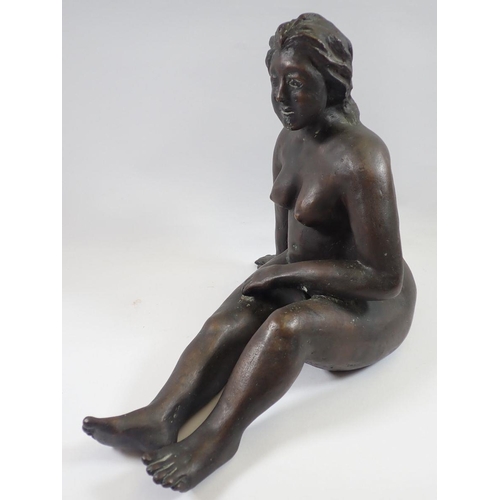 1151 - Maria Grazia Sangiorgi-Feddern bronze of a nude, signed, 30cm tall