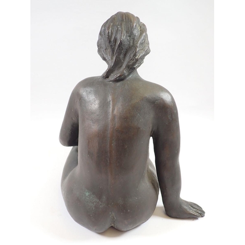 1151 - Maria Grazia Sangiorgi-Feddern bronze of a nude, signed, 30cm tall