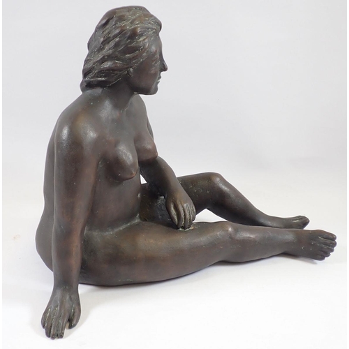 1151 - Maria Grazia Sangiorgi-Feddern bronze of a nude, signed, 30cm tall