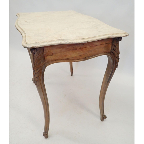 1248 - A French white and gilt painted side table, 59 x 82 x 76cm