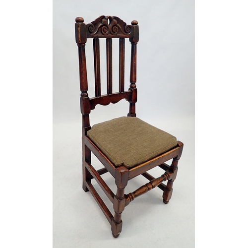 1276 - A set of eight Jacobean style dining chairs with carved top rail - six diners and two carvers