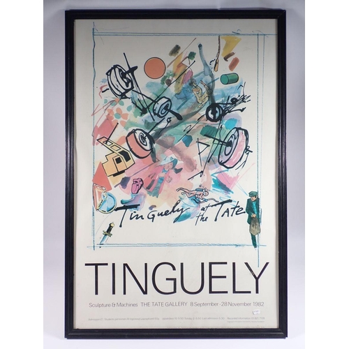 1303 - A Tate Gallery poster for Jean Tinguely, exhibition 8-28th September 1982 'Sculpture & Machines', 75... 