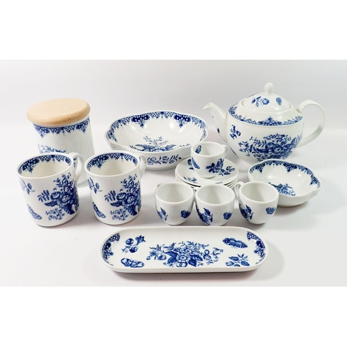 132 - A group of Royal Worcester Hanbury ware comprising teapot, two mugs, four coffee cups and saucers, t... 