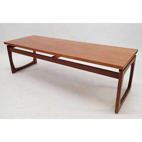 1324 - A G-Plan teak vintage coffee table, 137 x 46cm