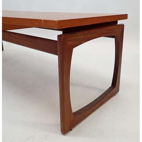 1324 - A G-Plan teak vintage coffee table, 137 x 46cm