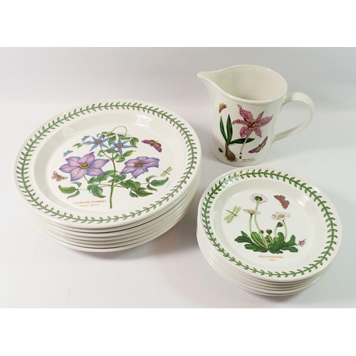 141 - A Portmeirion dinner service comprising seven dinner plates, two side plates, six tea plates, four p... 