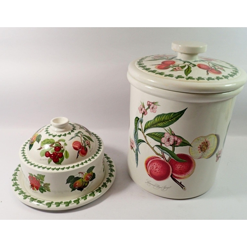 146 - A Portmeirion large Pomona storage jar, 35cm and a similar cheese stand