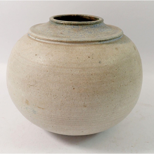 157 - A studio pottery spherical vase, 15cm