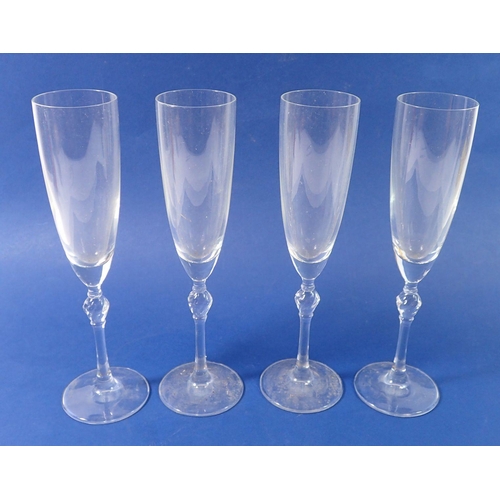 204 - A set of four Schott tall champagne flutes