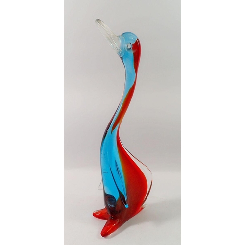 205 - A large Murano glass duck, 40cm