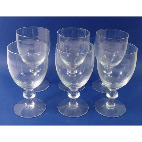 218 - A set of six very large wine goblets, 20cm tall