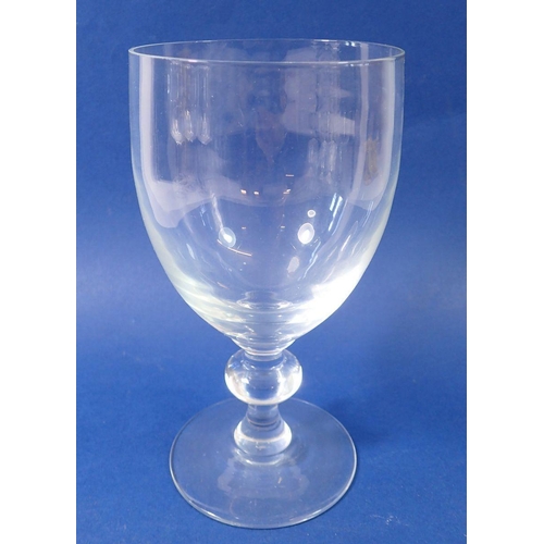 218 - A set of six very large wine goblets, 20cm tall