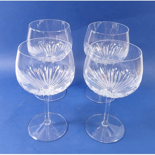 219 - A set of four Luigi Bornioli gin glasses, 21cm tall