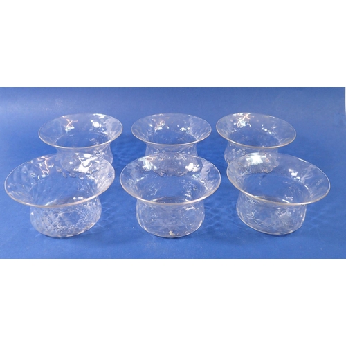 221 - A set of six Victorian glass finger bowls