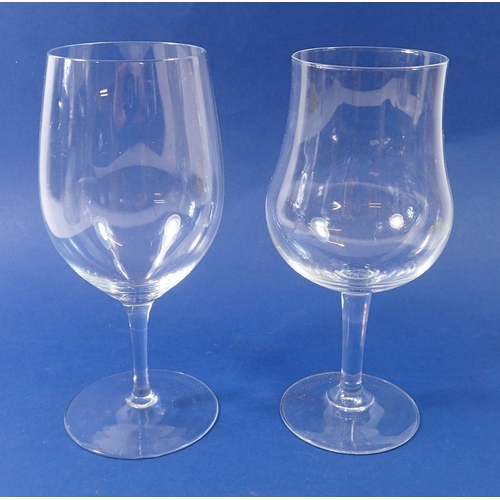 227 - A set of six Dartington large wine glasses and two other Darlington large pairs of glasses