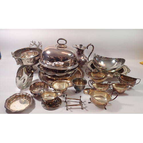 262 - A quantity of silver plated items including Robert Welch bowl and small meat cover