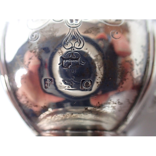 327 - A Mappin & Webb silver christening mug engraved 'Margareta 7th Feb London' to rim, 252g, Birmingham ... 