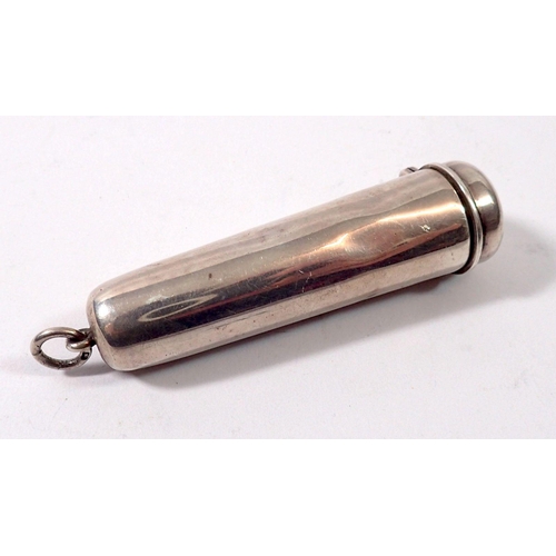 345 - A silver cheroot holder, 8cm, Sheffield 1898, 20g