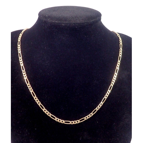 416 - A 9 carat gold fancy link chain, 8.3g, 60cm long