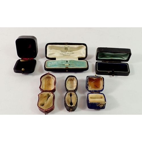 501 - A small collection of antique ring and jewellery boxes