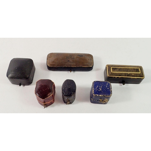 501 - A small collection of antique ring and jewellery boxes