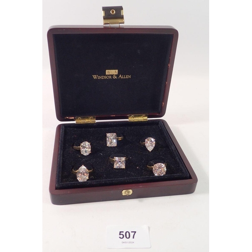 507 - Six Windsor & Allen costume rings