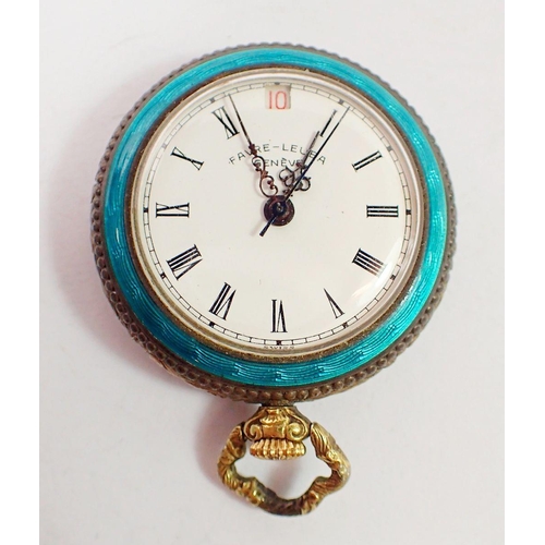 529 - A Swiss Fauvre Leuba enamel fob watch