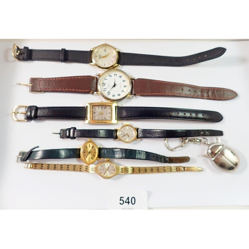 540 - Three Rotary ladies wrist watches and various other watches