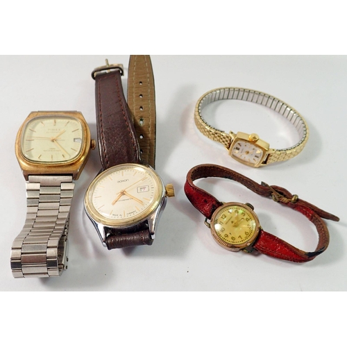 545 - Four vintage mechanical watches including ladies Seiko