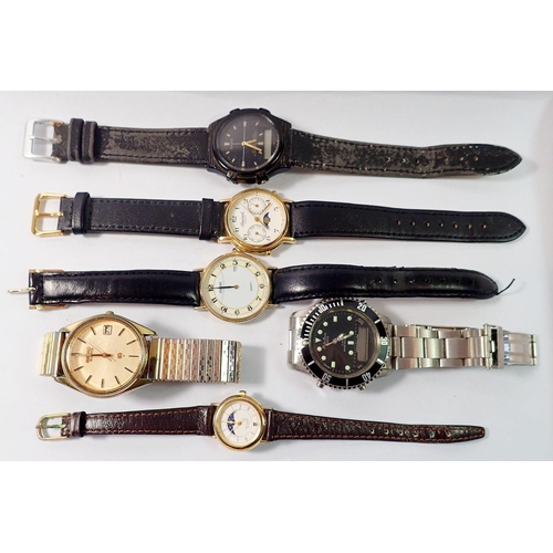 551 - Six various quartz watches including Seiko and Pulsar