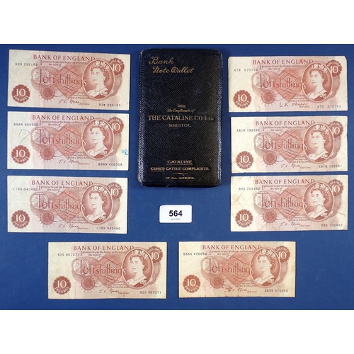 564 - A leather bank note wallet advertising The Cataline Co Ltd, Bristol Cures Cattle Complaints plus eig... 