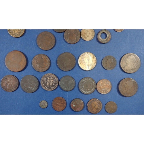 566 - A miscellaneous collection of 19th-21st century coins to include William IV half penny 1837,Louis XV... 