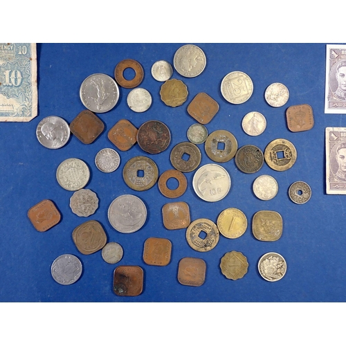 580 - A group of world coins including British Empire Victoria one cent straits settlements 1874, Edward V... 