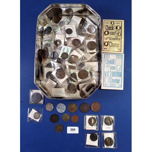 595 - A group of 18th - 20th century British and world coins including some silver content, George III 179... 