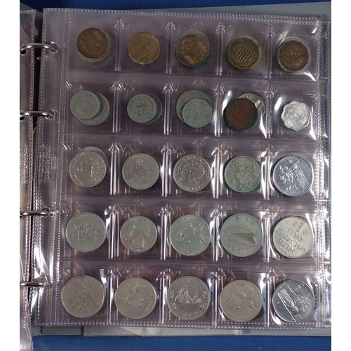 597 - A miscellaneous lot of British and world coinage including fourteen silver content threepence George... 