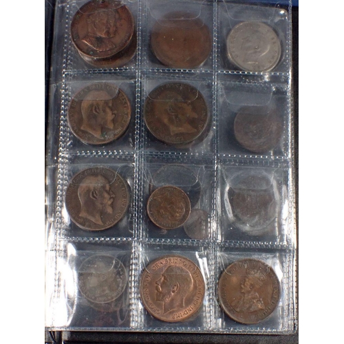 598 - A coin album - combination of mainly copper bronze world coins, tokens and medallions 17th, 18th, 19... 