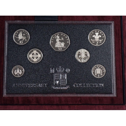 697 - A Royal Mint issue 1996 United Kingdom silver proof anniversary collection celebrating 25th annivers... 