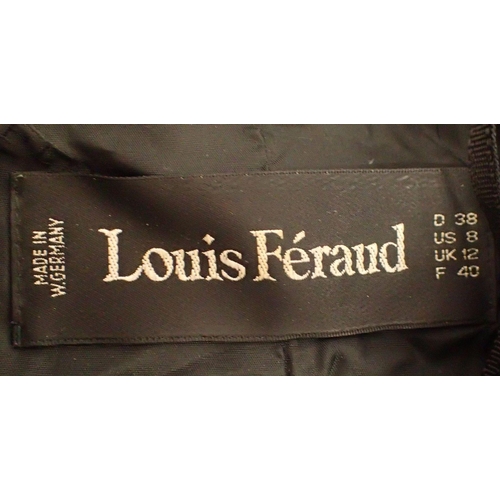 849 - A box of various ladies outfits including Louis Feraud, Laura Ashley, Hobbs, Versace etc.