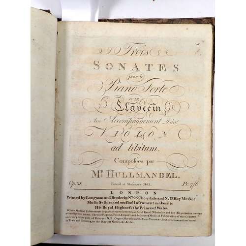 877 - A circa 1800 music book containing Haydon's Grand Military Symphony composed and performed at Mr Sol... 