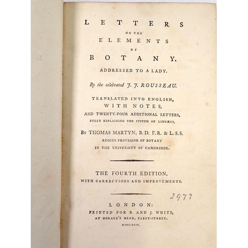 889 - Letters on the Elements of Botany addressed to a Lady by J J Rousseau