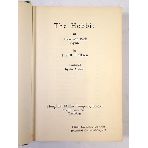 891 - The Hobbit or There and Back Again by J R R Tolkien, Houghton Mifflin Company, Boston, The Riverside... 