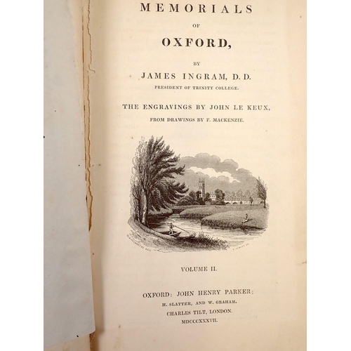 902 - Memorials of Oxford by James Ingram, three volumes