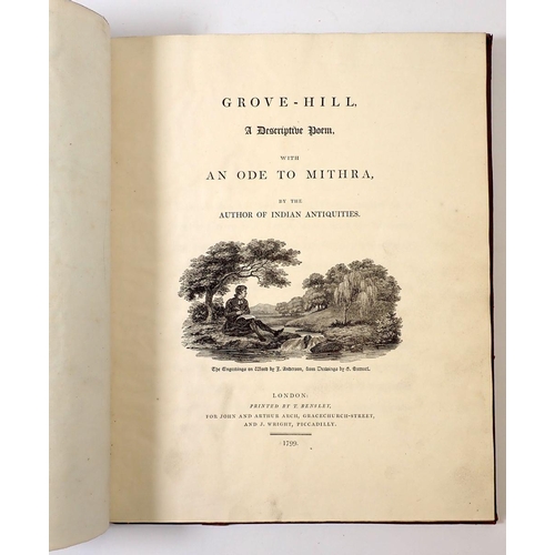 904 - Grove Hill - A Descriptive Poem with an Ode to Mirth by Thomas Maurice, author of Indian Antiquities... 