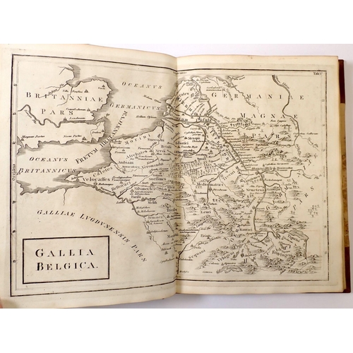 905 - A book of maps 'Cellarius Atlas' published by John Powell of Dublin including 33 maps in later leath... 