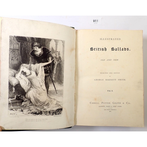 911 - Illustrated British Ballads, Old and New volume I by George Barnett Smith published by Peter Galpin ... 