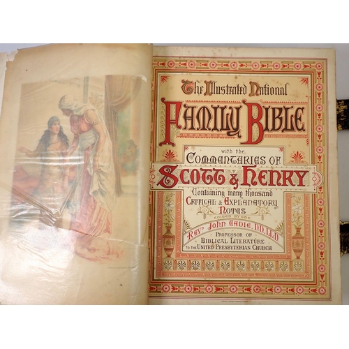 922 - Two historical Scottish books, The Shorter Oxford Dictionary II vols and a Victorian bible